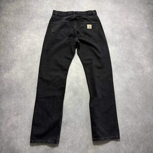 Carhartt WIP Nolan Pant Mens 30x32 Black Excellent Straight Leg Denim Jeans